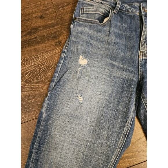 Cosmic Blue Love Straight Leg Skinny Stretch Jeans - Picture 2 of 6